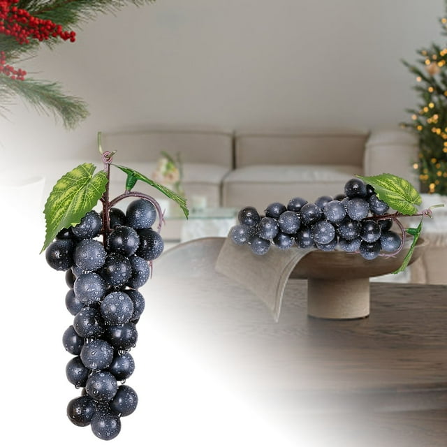 Desktop Ornament for Home and Versatile Decorative Foam Polyester Grape Bunch Display by Fruit Pattern for Festive Classroom and Party Settings