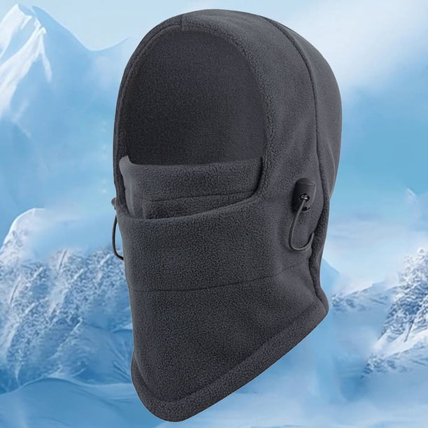 Máscara de esquí para niños a prueba de viento, cara completa, cubierta de cara, sombrero, bufanda ajustable (gris)