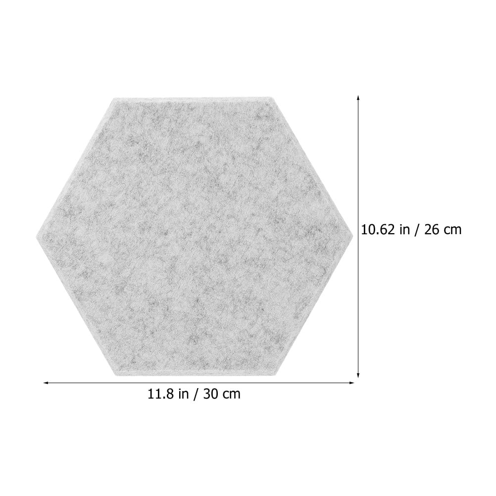 Raindrops 10Pcs Acoustic Wall Panels for Home Studio and Office 11.8X10.2X0.3in Hexagon Shape