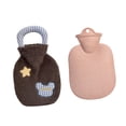 thumbnail image 1 of Bolsa de agua caliente con tapa, práctica, reutilizable, portátil, , para calentar las manos en dormitorio, invierno y frío del hogar. Café, 1 of 10