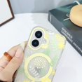 thumbnail image 6 of Allytechgroup Magnetic Case for iPhone 17 Pro Max, Flower Design Shell for Women Girls Compatible with MagSafe Anti-Yellowing Slim Shockproof Protective Back Cover for iPhone 17 Pro Max, G, 6 of 9