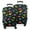 Black Cartoon Colorful, variant on Black and White Dinosaur Pattern Luggage Cover Fashion Suitcase Cover Baggage Covers Fit 25-28 Inch Luggage (Go Travel)
