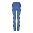 thumbnail image 6 of LEKWK Womens Clover Leggings High Waisted Shamrock Print Yoga Pants Stretchy Breathable Soft Holiday Tights St Patricks Day Party Parade Sport Outfits, 6 of 6