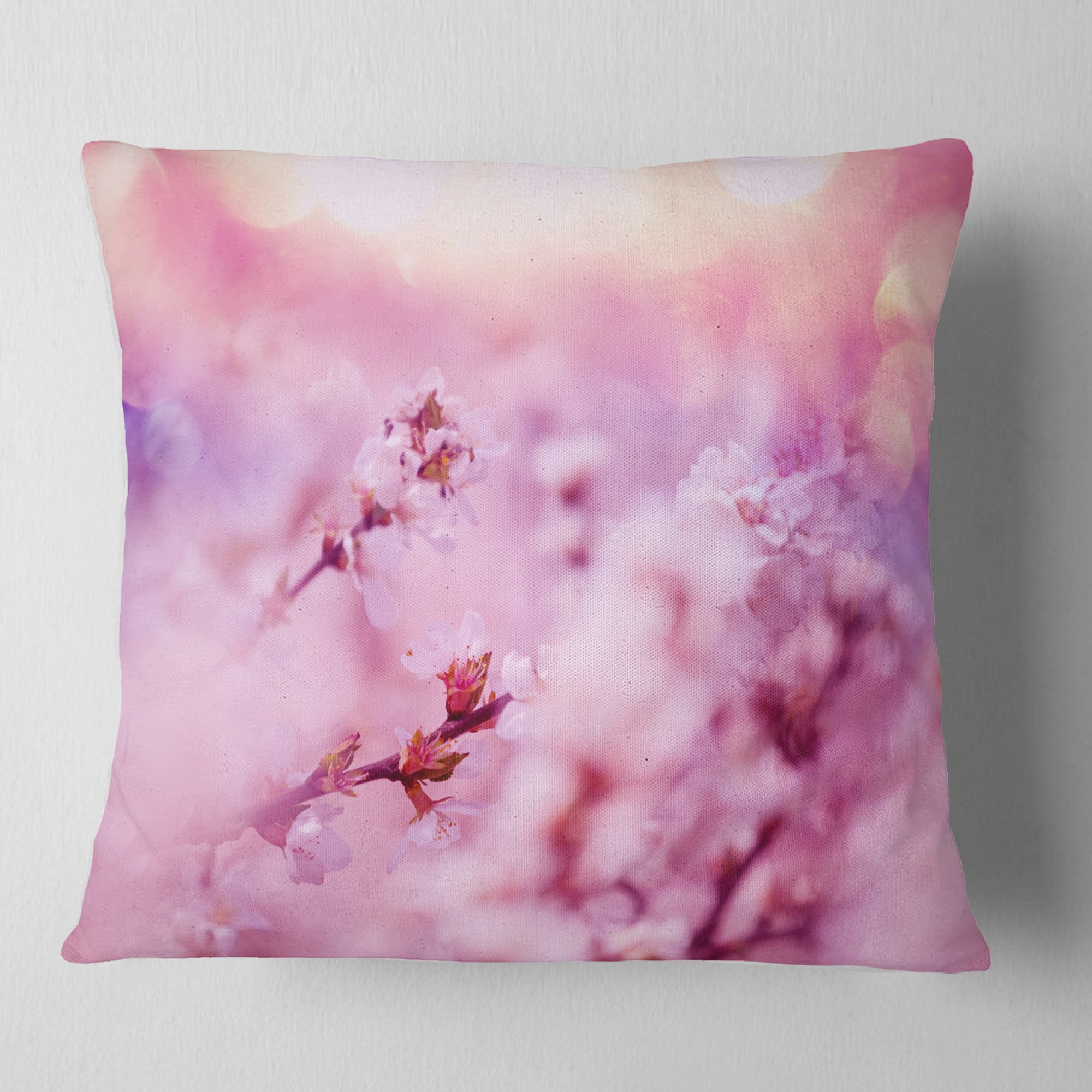 Designart 16" x 16" Purple Polyester Throw Pillow