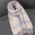 thumbnail image 2 of WREESH Women's Fashionable Printing Blanket Scarf, Soft Skin-Friendly Warm Thick Wool Winter Comfort Beige, 2 of 5