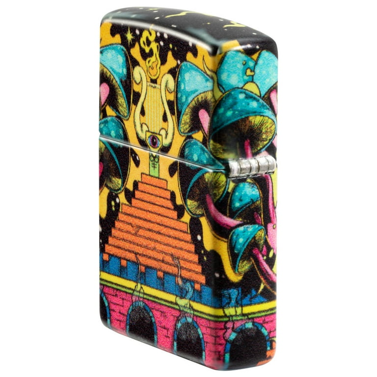 Zippo Trippy Skull Design Glow in the Dark 540 Color Pocket
