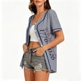 thumbnail image 4 of American Baseball Shirt for Women Short Sleeve V Neck 1776 2026 4th Of July Jersey Shirts Patriotic Baseball Tee Top, 4 of 5