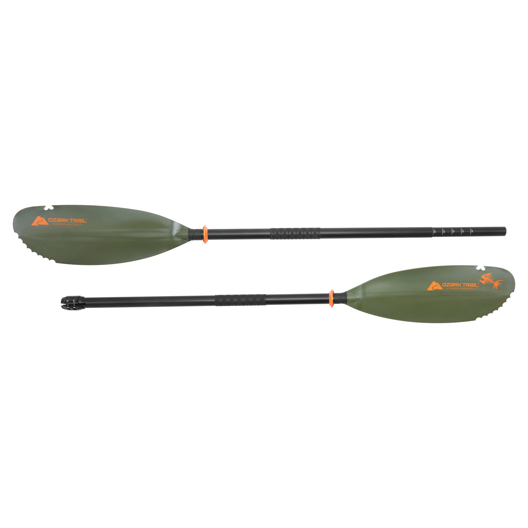 Ozark Trail Green Fiberglass and Aluminum Fishing Kayak Paddle, 94.5"