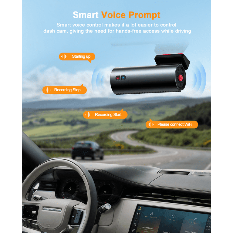  Dash Cam Front and Rear 4K Built in 5GHz WiFi, Dual Dash Cam  Front 4K Rear 1080P Hidden Dash Camera for Cars, Free 64GB SD Card, Super  Night Vision, Supercapacitor, Parking