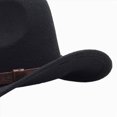 thumbnail image 6 of Gibobby Western Cowboy Hat For 3-8 Years Todddler Unisex Sun Hat Felt Suede Travel Cap Outdoor Sun Visor Wide Brim Hat With Strap Kids Hat,Black, 6 of 7