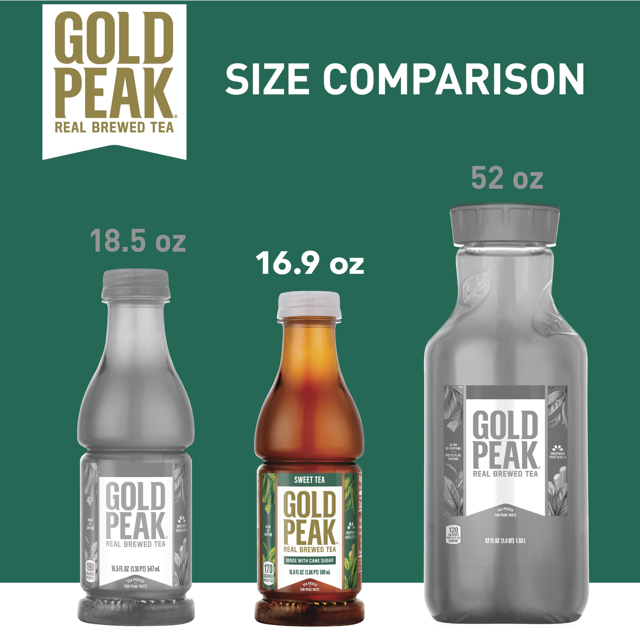 Gold Peak Iced Tea, Sweet Tea Bottles, 16.9 fl oz, 6 Pack