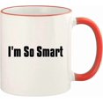 thumbnail image 1 of I'm So Smart - 11oz Colored Rim and Handle Coffee Mug, Red,Ceramic Mugs, Mugs with Handle, can Heat up, 1 of 6