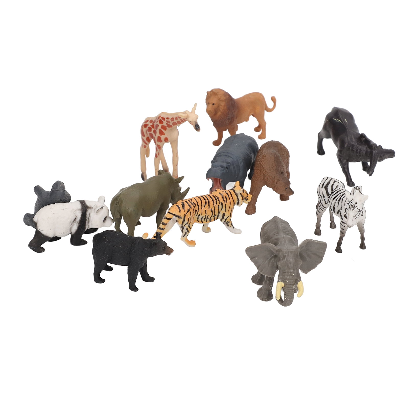 Mini Animal Toy Set, Birthday Gift Animal Figure Toy PVC 12 Pcs For