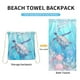 thumbnail image 5 of Toalla de playa 2 en 1 Toalla extragrande Toalla de fibra fina Se transforma en una mochila de almacenamiento Toallas de baño de fibra, 5 of 6