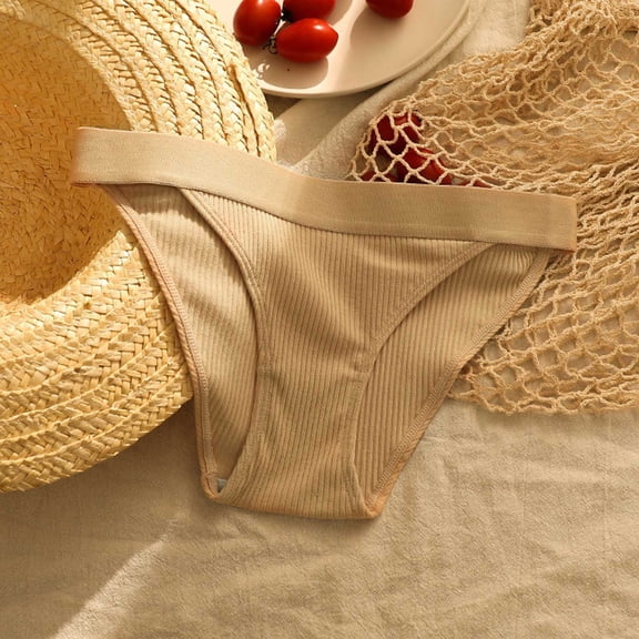 Blmnix Underwear for Women Breathable Underwear Hipster Panties Cotton Underwear Panties Beige Sexy Panties for Women
