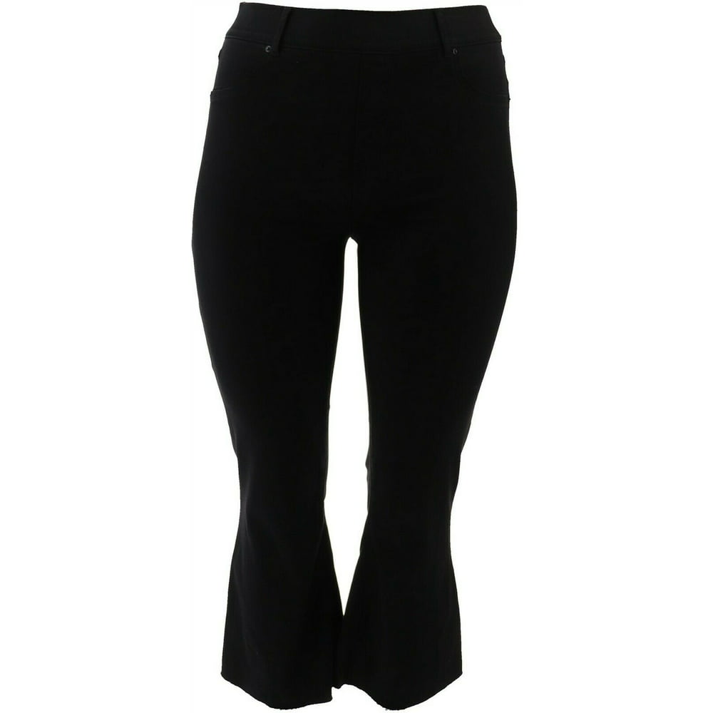 Spanx - Spanx Black Wash Cropped Flare Jeans Women's A368928 - Walmart ...