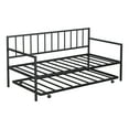 thumbnail image 4 of Furniture of America Vinne Metal 2-Piece Twin Daybed with Trundle Set up to 200 lbs, Black, 4 of 7