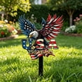 thumbnail image 6 of 1Pc Metal Memorial Day Yard Signs, 4th of July Outdoor Decor Patriotic Eagle Metal Garden Stakes, Independence Day Eagle Lawn Ornament, Weather-Resistant Iron Art, Garden Stake, 6 of 6