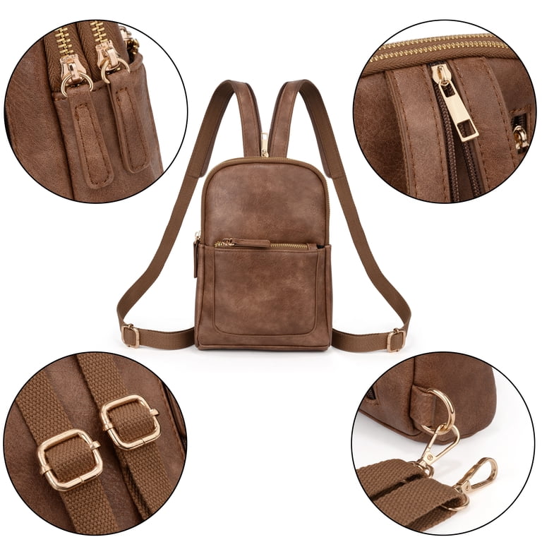 UTO Small Backpack Purse for Women Crossbody Sling Bags 