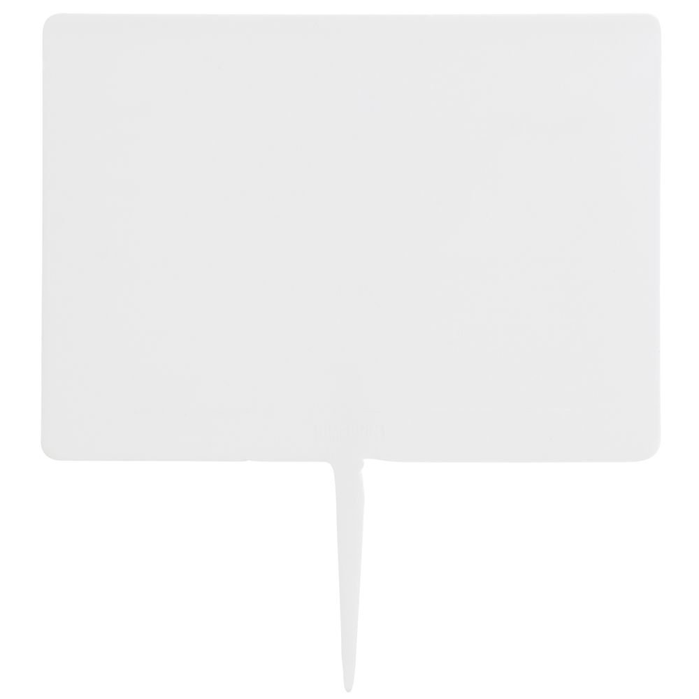 HUBERT® Write On Wipe Off Spear Tag White Plastic 3 1/2"L x 2 1/2"H