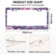 thumbnail image 3 of GZHJMY 2 Pcs License Plate Frame Peach Blossom License Plate Cover Universal Aluminum US Car Tag Frame with 2 Holes and Screws for Front & Back License Plate Decorative, 3 of 7