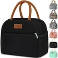thumbnail image 1 of Bolsa de almuerzo Coobiiya para mujer y hombre, aislante, reutilizable, negra, 1 of 1