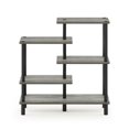 thumbnail image 4 of Furinno Turn-N-Tube 5-Tier Accent Display Rack, French Oak Grey/Black, 4 of 5