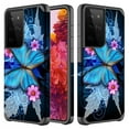 thumbnail image 2 of Galaxy s21 Ultra Case with Screen Protector for Girls Women, Dual Layer Heavy Duty Protective Phone Cover Cases for Galaxy s21 Ultra - Blue Butterfly, 2 of 5