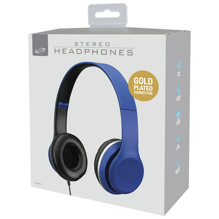 iLive Stereo DJ Over-Ear Headphones, IAH57BU, Blue