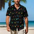 thumbnail image 6 of Unisex Christmas Printed Festive Patterns Short Sleeve Collared Button-Down Shirt for Holiday Gatherings and Daily Wear, 6 of 9