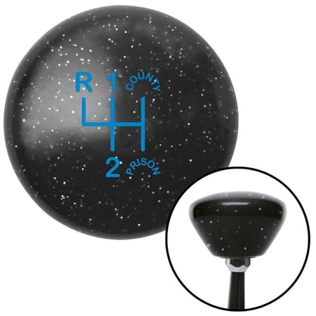American Shifter Blue Shift Pattern CP3n Black Retro Metal Flake Shift Knob with M16 x 1.5 Insert