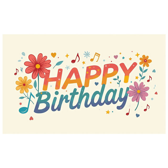 Colorful Flower Themed Happy Birthday Banner Backdrop Background Decor Party Supplies Photography Props for Birthday Party Celebrations Photo Booth Decorations