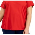 thumbnail image 3 of ID Ideology Plus Size Birdseye Mesh T-Shirt Licorice Red 2X, 3 of 3