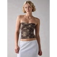 thumbnail image 6 of Womens Tube Tops Strapless Bandeau Tops Slim Fit Summer Going Out Tank Tops Snake Pattern XS, 6 of 8