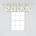 thumbnail image 2 of Ambesonne Green and Purple Window Valance, Pastel Floral Leaf, 54" X 18", Mauve Khaki White, 2 of 3