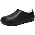 thumbnail image 6 of Women's Men's Garden Shoes with Fleece Lined Waterproof Non Slip Winter Chef Kitchen Clogs Warm Fuzzy Slippers for Indoor And Outdoor, 6 of 7