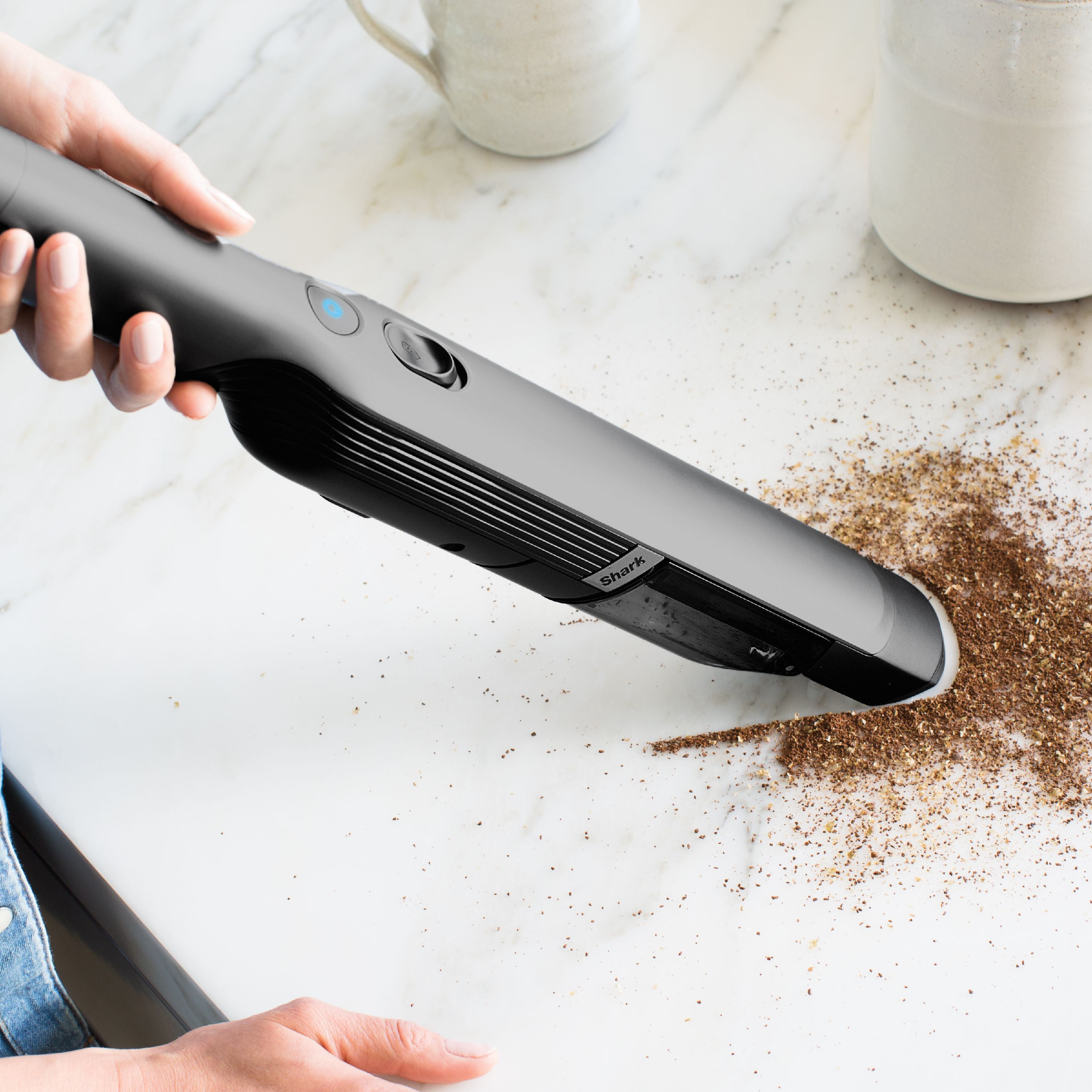 Charging Dock Lightweight at 1.4 Pounds with Powerful Suction WV201 Single Touch Empty and Detachable Dust Cup Shark WANDVAC Handheld Vacuum