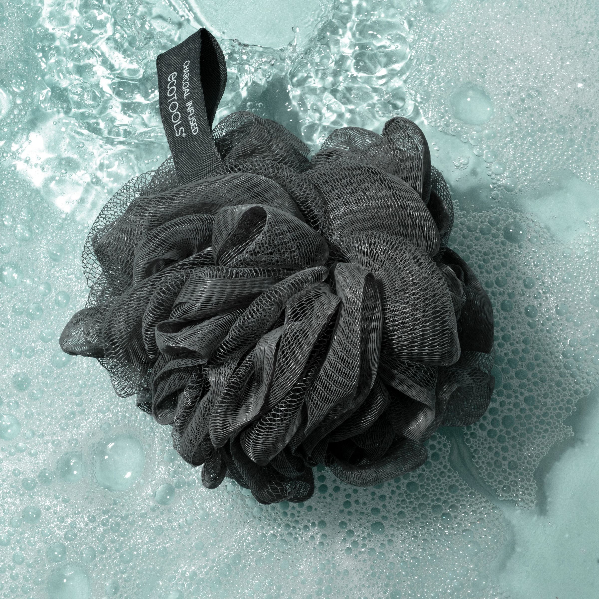 EcoTools Charcoal Bath Sponge Loofah for Body Cleansing and Exfoliating, 1 Count