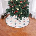 thumbnail image 2 of FMSHPON AnchorsShip Wheels Heart Xmas Christmas Tree Skirt Stand Mat for Holiday Party Decoration Indoor Outdoor 48 inches, 2 of 3