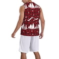 thumbnail image 2 of Naloa Christmas Tree Buffalo Plaid Basketball Jersey Reversible Men's Mesh Athletic Sports Shirts Training Practice S-4XLSmall, 2 of 6