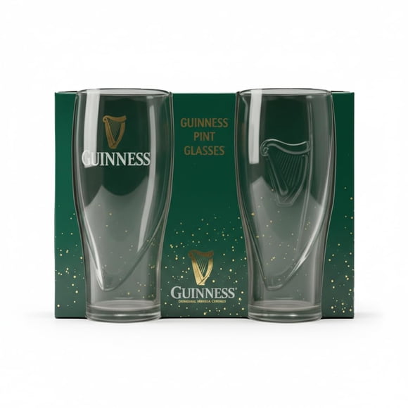 Set de regalo de vasos de pinta Guinness Gravity, 591 ml, paquete de 2 unidades, San Patricio