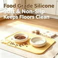 thumbnail image 6 of Silicone Pet Feeding Mat for Dogs and Cats, Non Dog Bowl Mat with Raised Edge Lip, Waterproof Placemat for Floor Carpet, Spill Proof Dishwasher Safe Tray for Pet Food Water 18.7x13.5Inch, 6 of 6