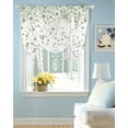 thumbnail image 2 of Sage Green Polka Dot Tie Up Curtains for Window, Thermal Insulated Balloon Shade Adjustable Rod Pocket Curtains Valance Panels for Kitchen Bathroom Cafe 42 x 45 Abstract Modern Art Dots Watercolor, 2 of 6