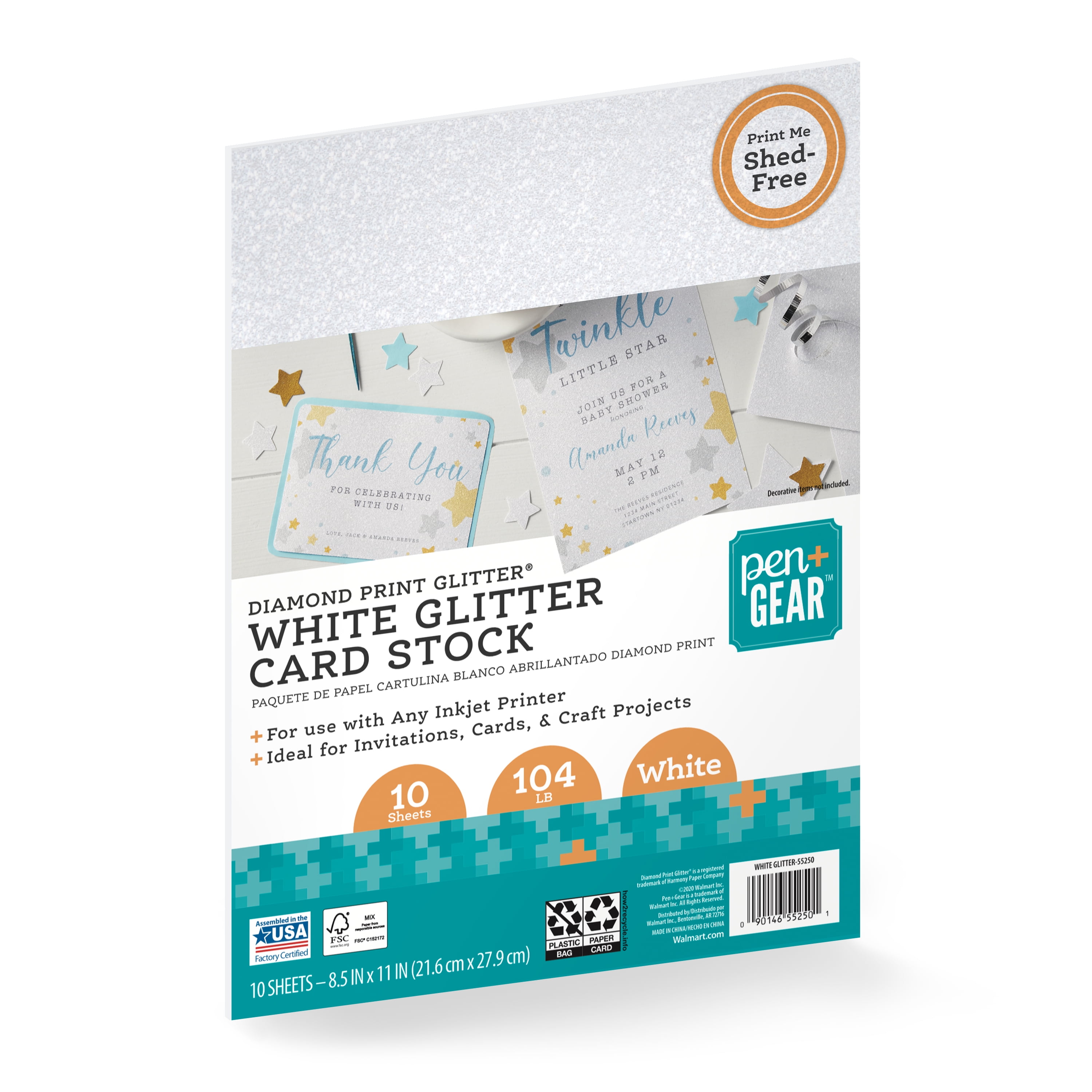Silver glitter 50 pack. star confetti craft Christmas unicorns non shed 