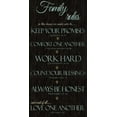 thumbnail image 2 of Greene, Taylor 14x24 Black Ornate Wood Framed with Double Matting Museum Art Print Titled - FAMILY RULES SCRIPTURES BLUE, 2 of 4