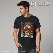 Sonic the Hedgehog Mens Shadow Stack Graphic T-Shirt,