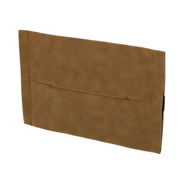 Portatissues para Auto, Soporte de Servilletas para Visor del Sol, Portatissues para Reposabrazos de Auto, Funda de Caja de Servilletas de Ante Negro