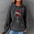 thumbnail image 4 of PFRNLF Christmas Hoodies for Women No Boundarie Casual Long Sleeve Drawstring Waffle Pullover Tops Loose Hooded Sweatshirt, 4 of 5