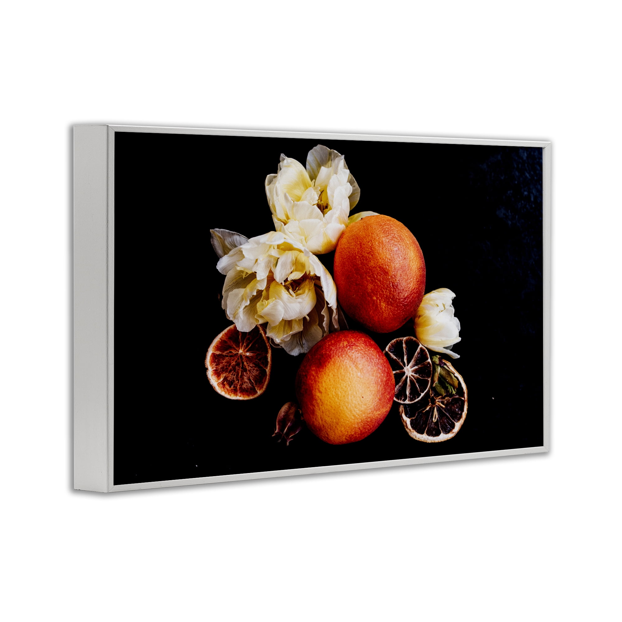 The Still Spring Fruit White Framed Giclee Art, design by Amy Carroll