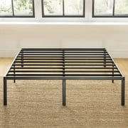 Best Price Mattress 14\ Metal Platform Bed Frame, Heavy-Duty Steel Slats, Black, King